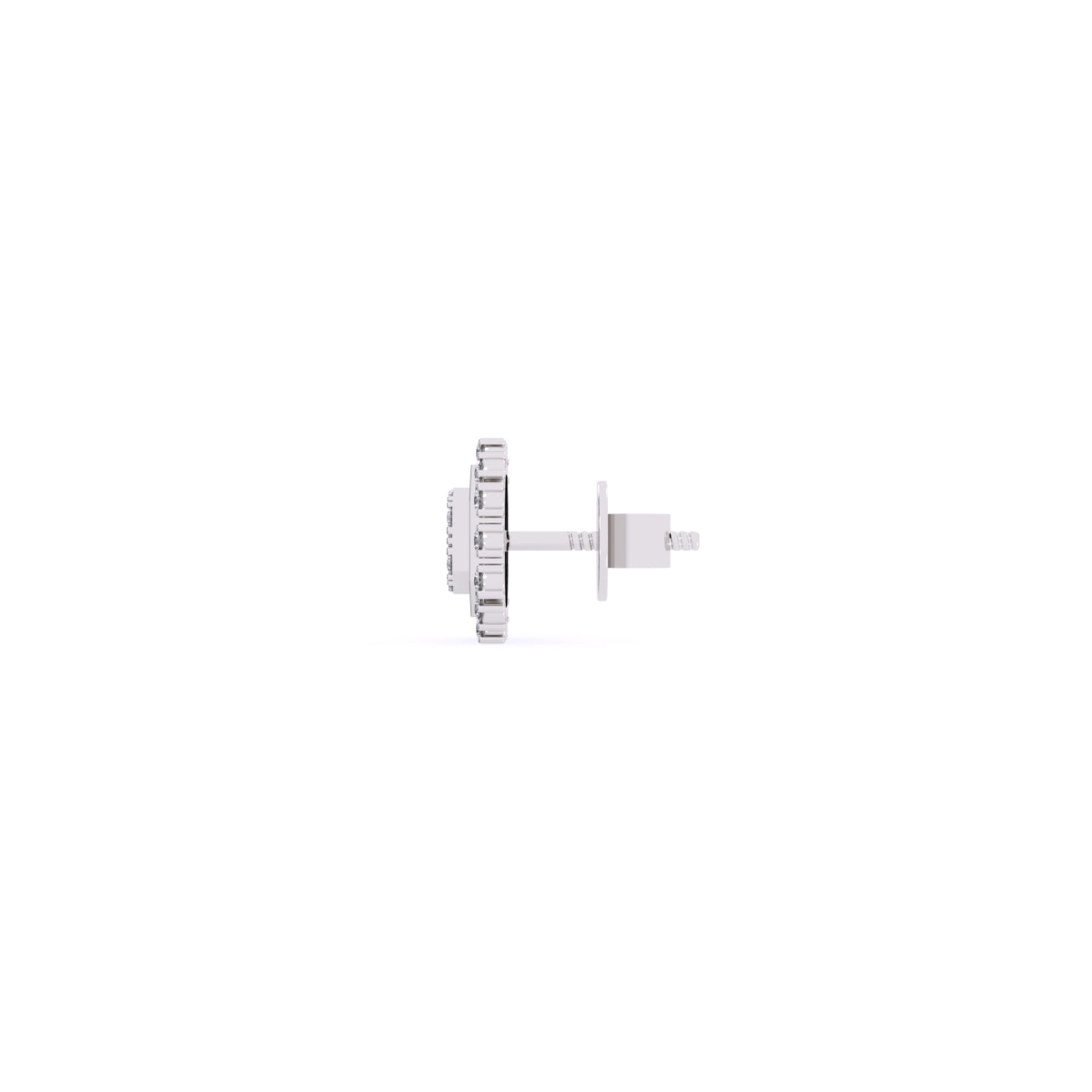 Flower Round Diamond Studs Earrings
